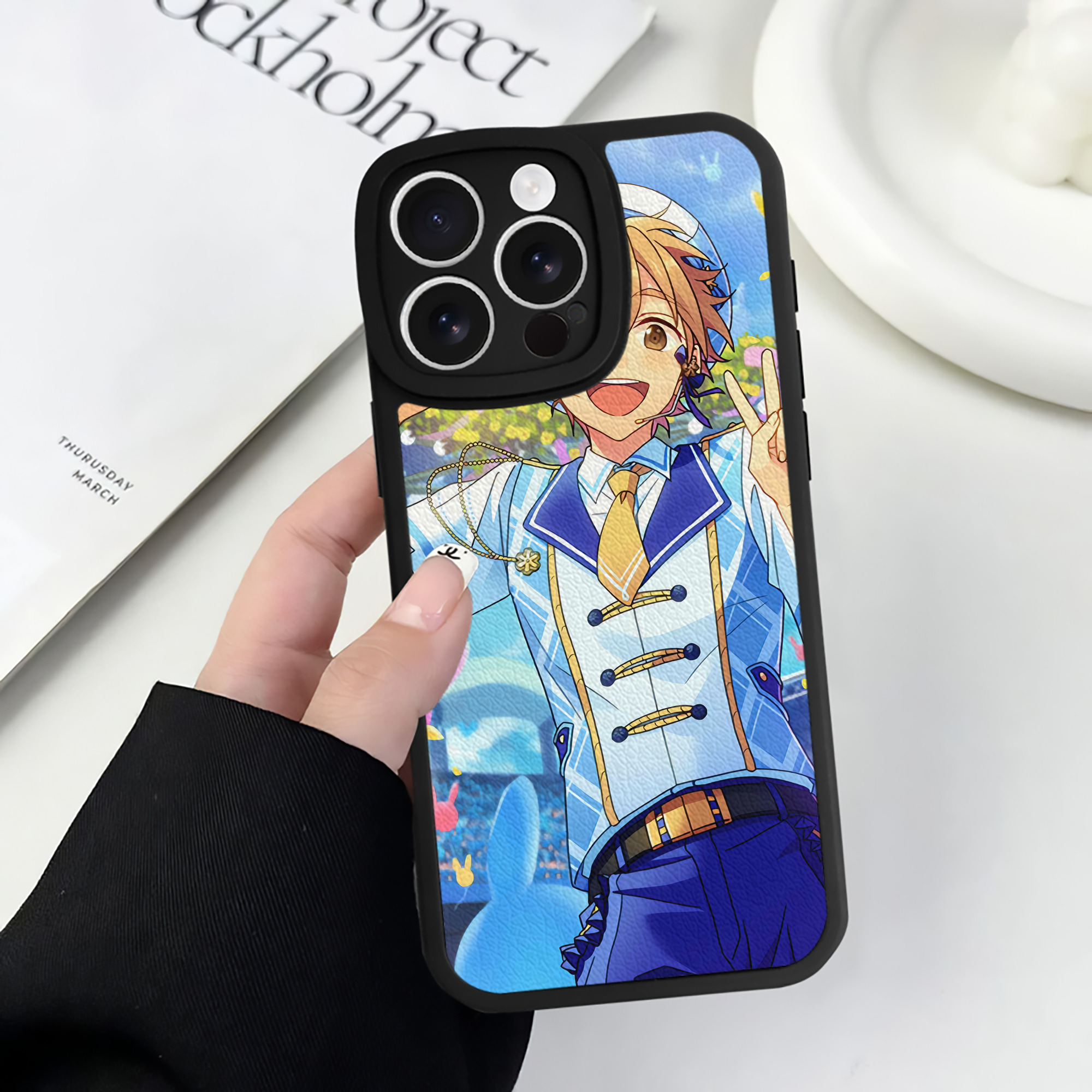 （画像用） あんさんぶるスターズ! Ensemble Stars 【iPhone 16シリーズ対応】シリコンスマホケース（レザー調） 材質：シリコン